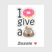 Ik geef geen poep emoji. sticker (Vel)