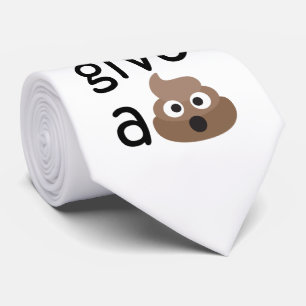 Ik geef geen poep emoji. stropdas