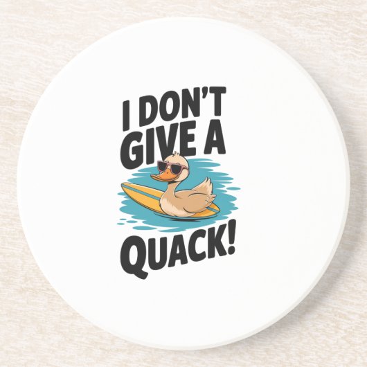 Ik geef geen Quack Funny Duck Onderzetter (Voorkant)