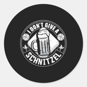 Ik geef geen Schnitzel Bavaria Duitse bier Mok ta Ronde Sticker