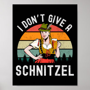 Ik geef geen Schnitzel bier Wurst Grappig Duits PR Poster