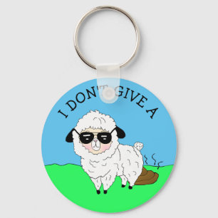 Ik geef geen ... Sheep Funny Sarcastic Humor Sleutelhanger