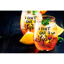 Ik geef geen slok wijnglas wijnglas zonder voet