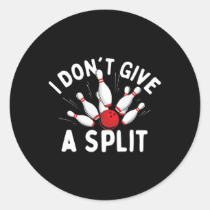 Ik geef geen split - Bowler bowling Ronde Sticker