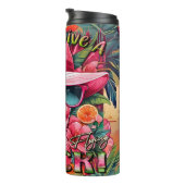Ik geef geen vliegende kudde sassy roze flamingo thermosbeker (Geroteerd rechts)