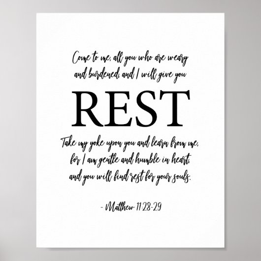 Ik geef je de rest van de Bijbel Verse Christelijk Poster (Voorkant)