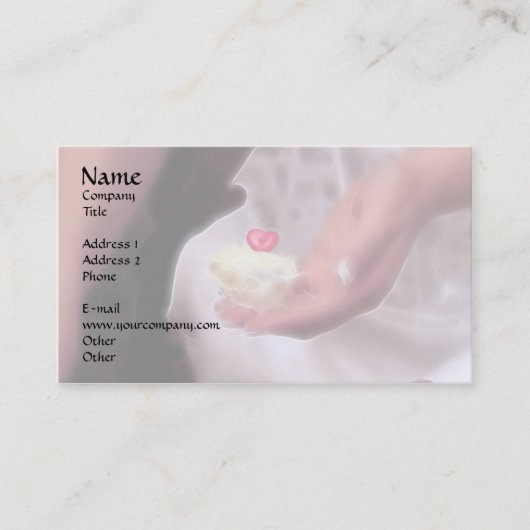 Ik geef je mijn hart! visitekaartje (Voorkant)