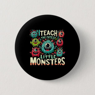 Ik geef les aan de Schattigee kleine monsters lera Ronde Button 5,7 Cm