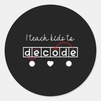 Ik geef les in het decoderen van de leeswetenschap ronde sticker
