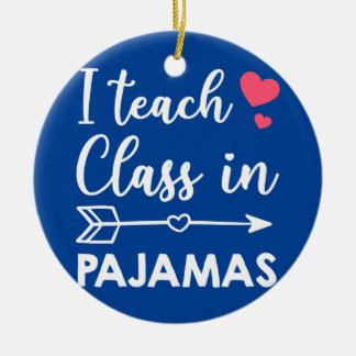 Ik geef les in Pajamas Funny Homeschool mama Keramisch Ornament