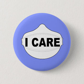 Ik geef maskerspeld ronde button 5,7 cm