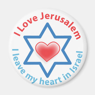 Ik geef mijn hart in Israël - Ik hou van Jeruzale Magneet