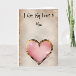 Ik Geef Mijn Hart Valentijnsdag Feestdagen Kaart
