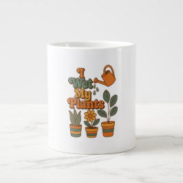 Ik Geef Mijn Planten Water – Retro 70s Strepen Extra Grote Beker