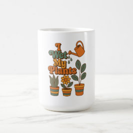 Ik Geef Mijn Planten Water – Retro 70s Strepen Koffiemok
