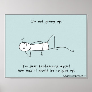 "Ik geef niet op" poster (landschap)