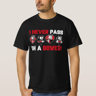 Ik geef nooit een bower grappige Humor Euchre Kaar T-shirt