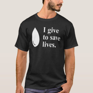 Ik geef om bloeddonatie te redden t-shirt
