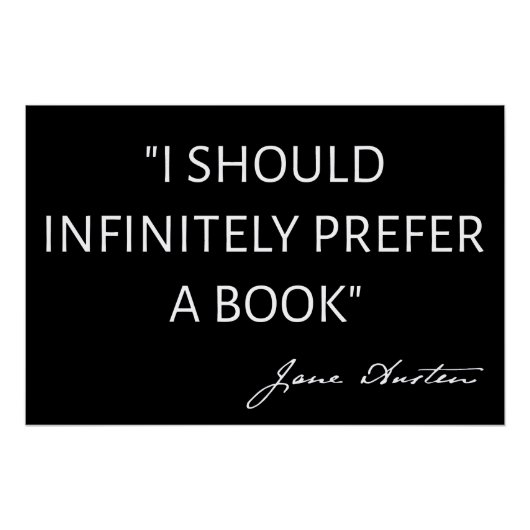 Ik Geef Oneindig de Voorkeur Aan Een Boek I - Jane Perfect Poster (Voorkant)