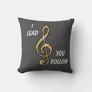 Ik geef u leiding aan Clef Classroom Music Teacher Kussen