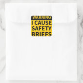 Ik geef veiligheidsinstructies vierkante sticker (Tas)