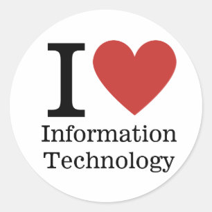 Ik ❤️ gek op informatietechnologie. STICKER
