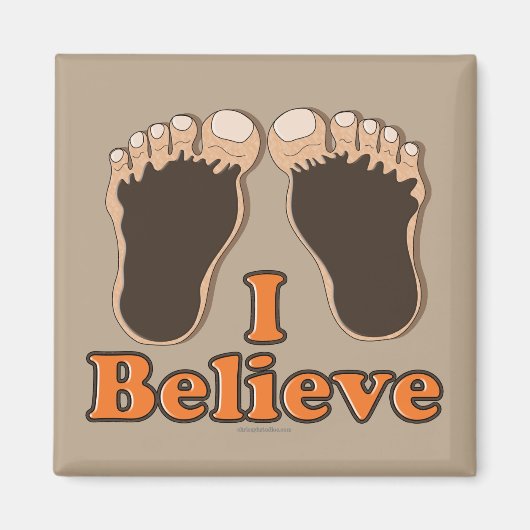 Ik geloof Bigfoot Funny Magnet Magneet (Voorkant)