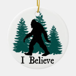 Ik geloof Bigfoot & Trees Keramisch Ornament