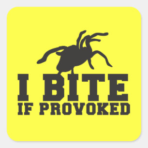 Ik geloof dat als PROVOKED Arach Tarantula het ont Vierkante Sticker