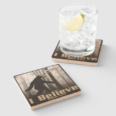 Ik geloof dat Bigfoot leeft Stenen Onderzetter (Zijkant)