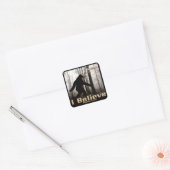 Ik geloof dat Bigfoot leeft Vierkante Sticker (Envelop)