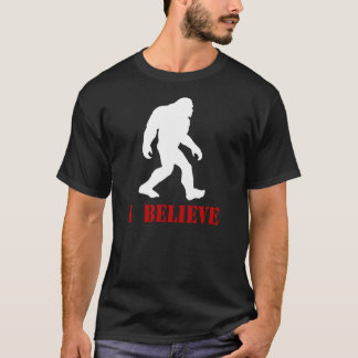 Ik geloof dat Bigfoot Sasquatch Retro T-Shirt