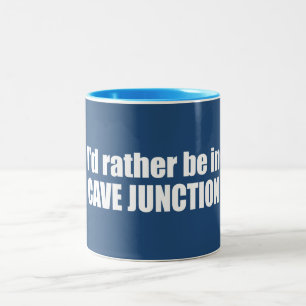 Ik Geloof Dat Ik Liever In Cave Junction Oregon Be Tweekleurige Koffiemok