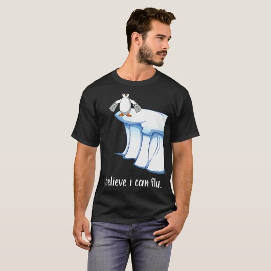 Ik geloof dat ik pinguïnvleugels-ijsvleugel kan vl t-shirt (Voorkant volledig)