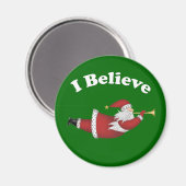 Ik geloof dat vliegende kerstman magneet (Voorkant / Achterkant)