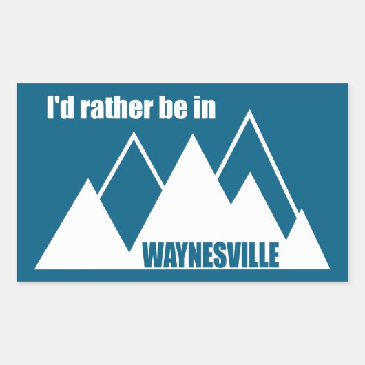Ik Geloof dat Waynesville Mountain Beter Is Rechthoekige Sticker (Voorkant)