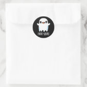 Ik geloof grappig positief Ghost Pun Dark BG Ronde Sticker (Tas)