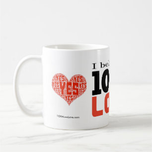 "Ik geloof in 10 keer meer liefde" 11oz koffie-Mok Koffiemok