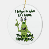 Ik geloof in Alien Life Forms, Republikeinen Alien Keramisch Ornament (Links)