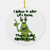 Ik geloof in Alien Life Forms, Republikeinen Alien Keramisch Ornament (Achterkant)
