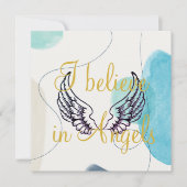Ik geloof in Angels Abstract Terug Kaart (Voorkant)