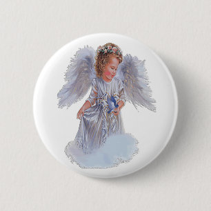 Ik geloof in Angels Ronde Button 5,7 Cm