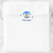 Ik geloof in Angels Ronde Sticker (Tas)