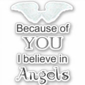 Ik geloof in Angels Sticker (Voorkant)