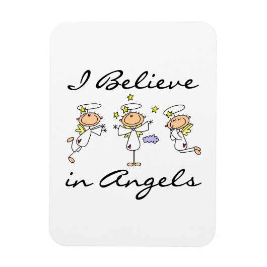 Ik geloof in Angels T-shirts en cadeautjes Magneet (Verticaal)