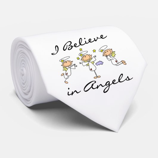 Ik geloof in Angels T-shirts en cadeautjes Stropdas (Opgerold)