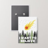 Ik geloof in asteroïde Button (Voorkant / Achterkant)