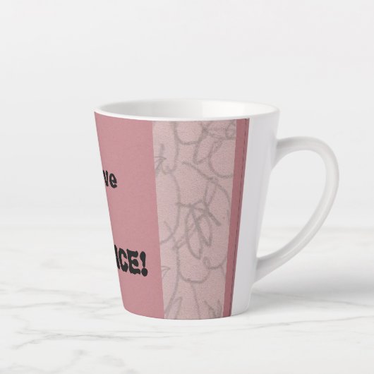 Ik geloof in balans! latte mok (Rechts)