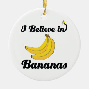 ik geloof in bananen keramisch ornament