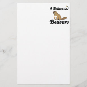 ik geloof in bevers briefpapier